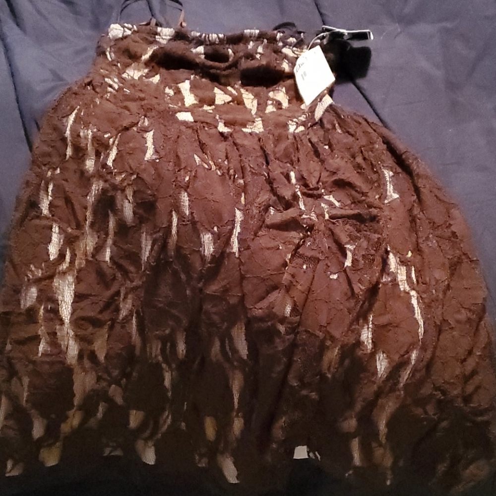 Girls Size 12 Brown lace dress